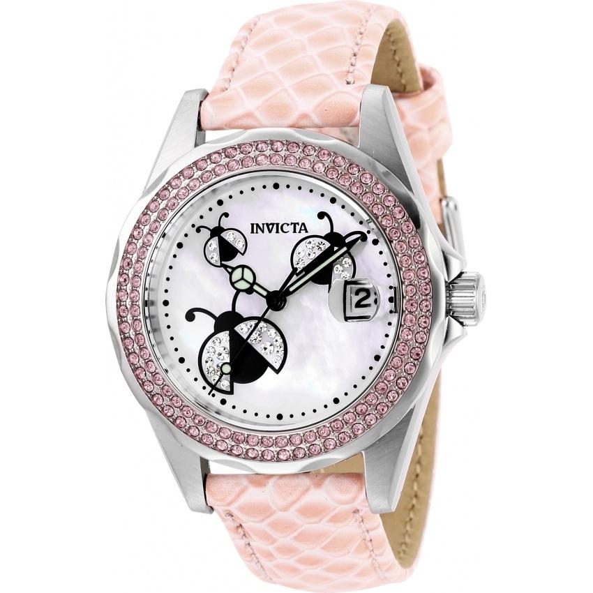 Invicta Women’s 29075 Angel Pink Leather Watch